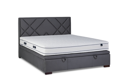 postel do ložnice s čalouněným stelazem a úložným prostorem Simen - 160x200
