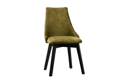židle čalouněné na drewnianych nogach Empoli - hořčice Monolith 48 / černé Nohy