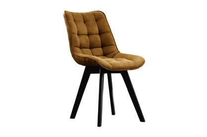 židle čalouněné Prato na drewnianych nogach - hořčice Vena 2 / černé Nohy