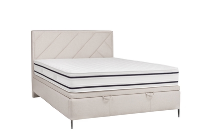 postel pro ložnice s čalouněným stelazem a úložným prostorem Tiade - 180x200, Nohy černé 