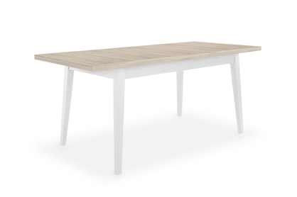 Stůl rozkladany 160-200 Paris na drewnianych nogach - Dub sonoma / biale Nohy
