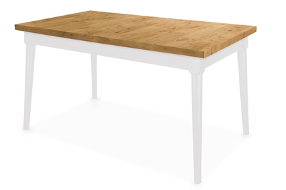 Stůl rozkladany pro jídelny 120-160 Ibiza na drewnianych nogach - Dub lancelot / biale Nohy