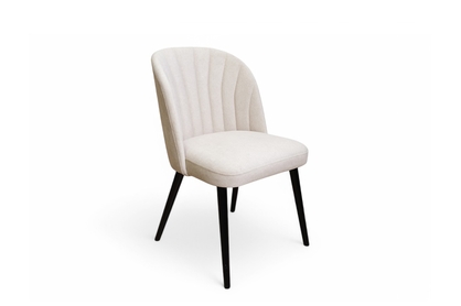 Čalouněná židle Azarro 2 – béžový snadno čistitelný samet Cloud 03 / černé nohy