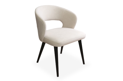 Dřevěná židle Luna - béžový snadnočistitelný samet Cloud 03 / černé nohy