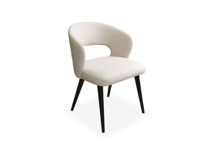 Dřevěná židle Luna - béžový snadnočistitelný samet Cloud 03 / černé nohy