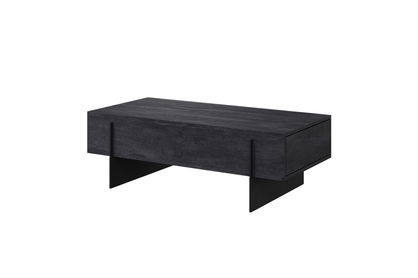 Konferenční stolek Larena - Černý beton / černé nožky