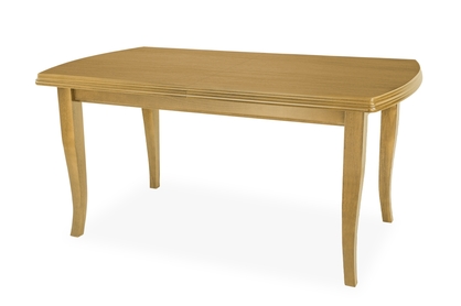 Stôl rozkladany w drewnianej okleinie 140-180 Bergamo na drewnianych nogach