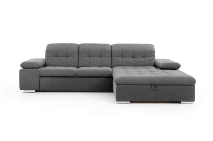 Rohová sedací souprava pravá strana do obývacího pokoje Palermo Mini - šedý Inari 91