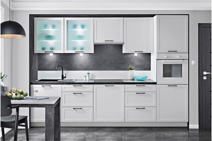 Komplet kuchyňského nábytku Navia Design 300cm - biely mat 