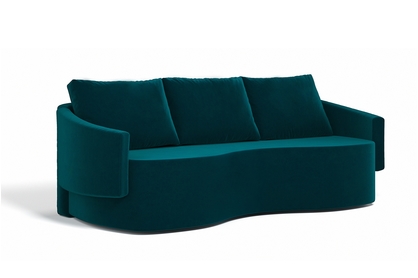 Canapea pliabil pentru camera de zi Karien - verde Matt Velvet 77/ spumă de înaltă elasticitate HR
