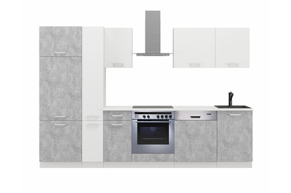 Komplet kuchyňského nábytku Otin 3 m - bellato šedý/Biely