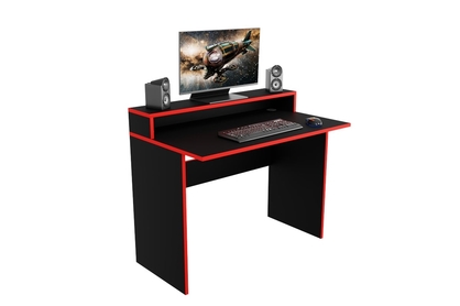 Písací stôl gamingowe Gemi  - Čierny / Červený 