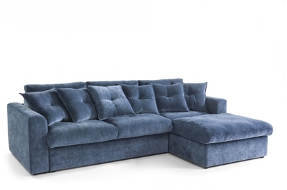 Rohová sedací souprava rozkladany do obývacího pokoje Sofia - modrá plusz Sorriso 15