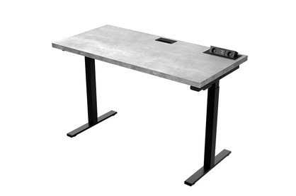psací stůl elektryczne Terin z regulacja wysokosci 135 cm - jasný beton 