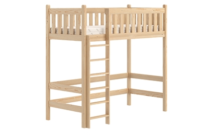 Postel vyvýšená postel dřevěná Swen ZP 008 - Borovice, 90x200