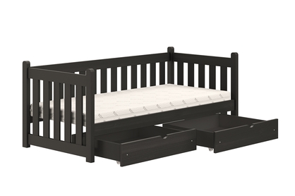 postel přízemní drewniane Swen DP 001 - Černý, 80x160
