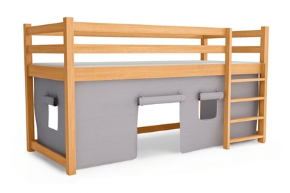 postel dzieciece vyvýšená postel Kubi - Dub, 80x180