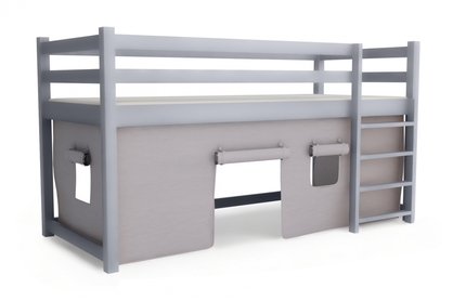 postel dzieciece vyvýšená postel Kubi - šedý, 80x180 