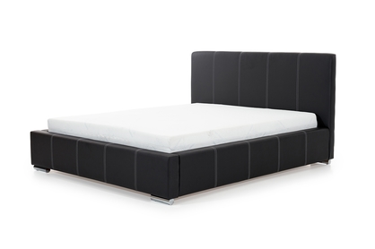 čalouněné postel do ložnice s úložným prostorem Lucia - Černá Eko-kůže Soft 11, 160x200