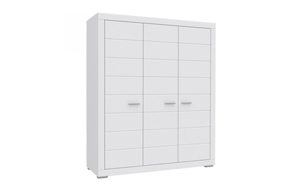 třídveřová skříň ubraniowa Snow 170 cm - Bílý 