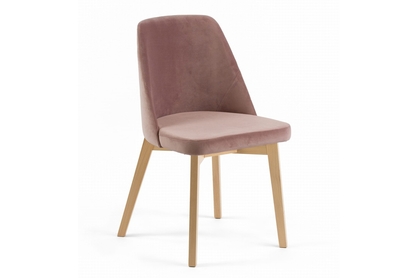 židle čalouněné Tagero na drewnianych nogach - Solo 254 / brudny Růžová / Nohy buk