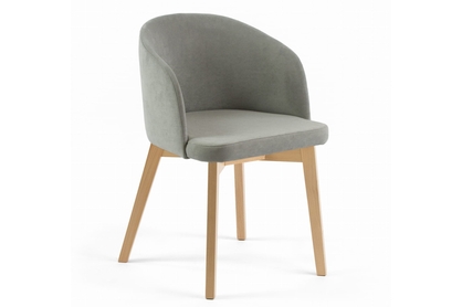 židle čalouněné Nerevio z drewnianymi nogami - Dream 26 / šedý / Nohy buk