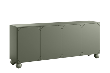 Olivová komoda Sonatia II 200 cm so štyrmi dverami - nohy guľaté