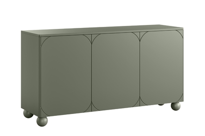 Komoda Sonatia II 150 cm so 4 ukrytými zásuvkami - olivová