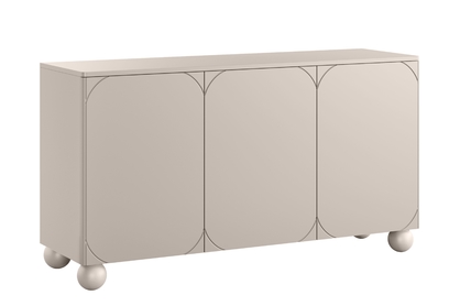 Komoda Sonatia II 150 cm trojdverová na guľatých nohách - kašmír