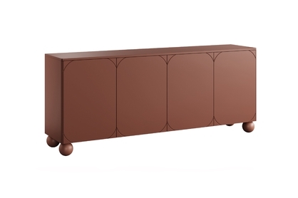 Komoda Sonatia II 200 cm - burgundová