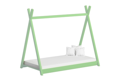 Detská posteľ drevená domek Tipi - Limetka, 80x200 - Výpredaj