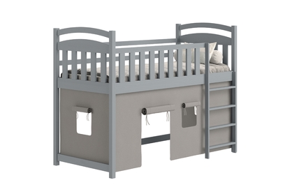 postel dzieciece vyvýšená postel Felixio - šedý, 80x180
