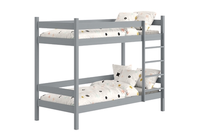 postel dzieciece patrová  Fabrio - šedý, 70x140 
