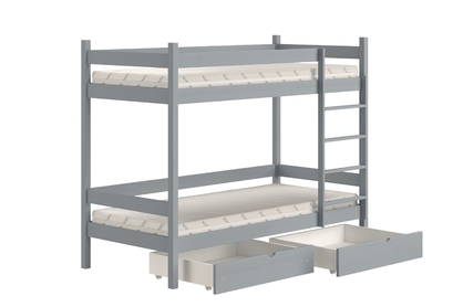 Patrová postel s zásuvkami Fabrio - šedý, 90x190