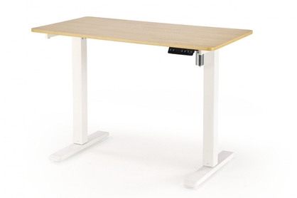 Písací stôl výškovo nastaviteľný B53 - 105x56 cm - Dub zlaté / Biely