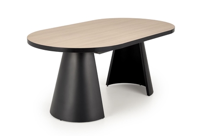 Rozkladací stôl Zavio 180-240x100 cm - prírodný / čierne nohy