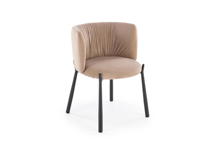 Jedálenská stolička K531 - béžový zamat Mavel 28 / čierny nožičky