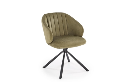 Jedálenská stolička K533 otočná - Olivový zamat Havana 77 / čierny nožičky