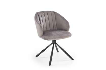Jídelní židle K533 - popelavý samet Havana 10 / černé nohy
