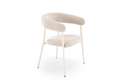 Čalouněná židle K557 - světle béžová Odin 24 / bílé nohy