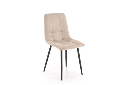 Jídelní čalouněná židle K560 - béžová / černé nohy