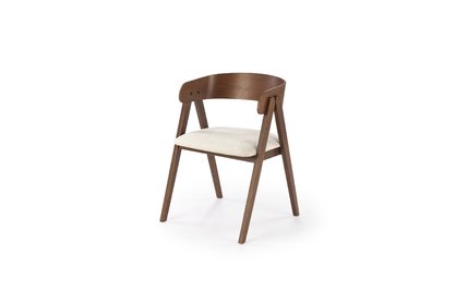 Dřevěná jídelní židle K562 - ořech / světlý béžová