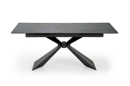 Rozkladací stôl Luciano 180x230x90 cm - modrý mramor / čierna