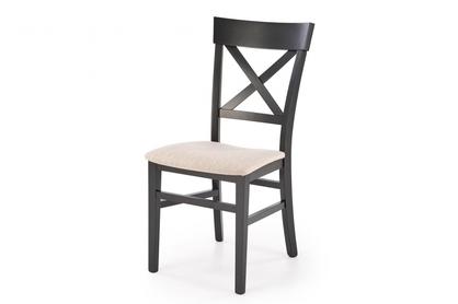 Jedálenská stolička Tutti 2 - čierna / béžová pletenina Inari 22