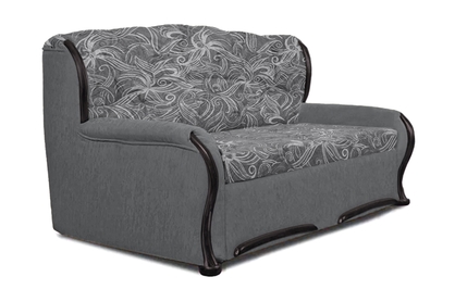 Fryderyk III összecsukható kanapé a nappaliba - szürke Luna szövet / wenge