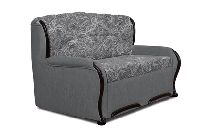 Fryderyk II összecsukható kanapé a nappaliba - szürke Luna szövet / wenge