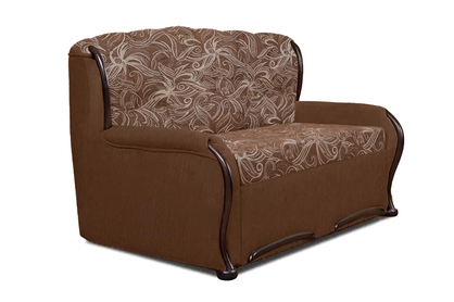 Fryderyk II összecsukható kanapé a nappaliba - barna Luna szövet / közepes diófa