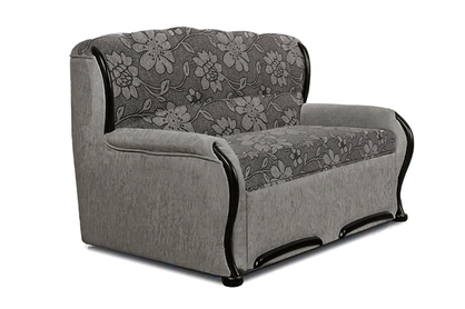 Fryderyk II összecsukható kanapé a nappaliba - szürke Cleo szövet / wenge