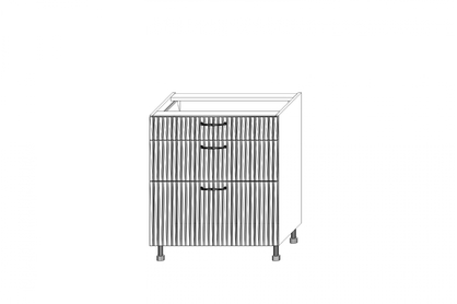 KAMMONO F11 DSS70/3 - Skrinka Kuchynská s tromi zásuvkami