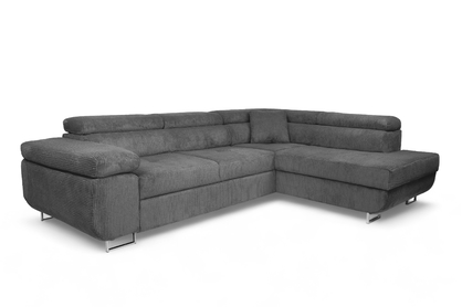 Rohová sedacia súprava pravá strana do obývacej izby Annabelle - šedý MENČESTER Lincoln 90
